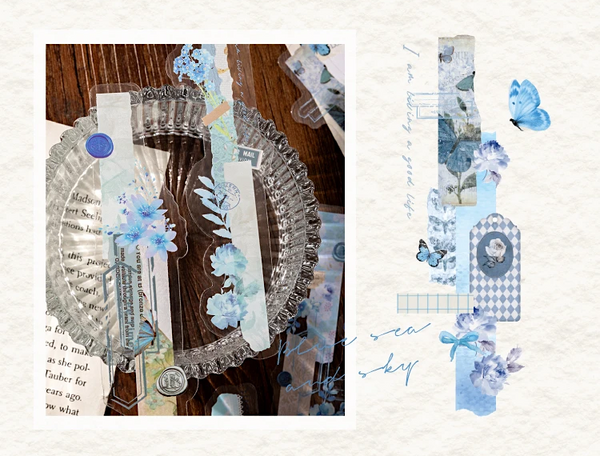 Long Strip Floral Journaling Stickers