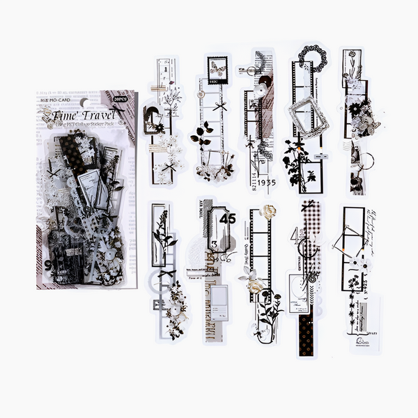 Long Strip Floral Journaling Stickers