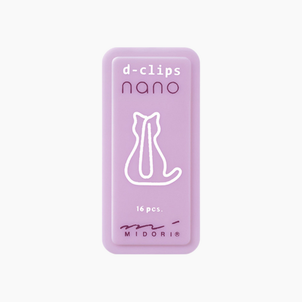 Midori D-Clips Nano Clips - Cat - Box of 16