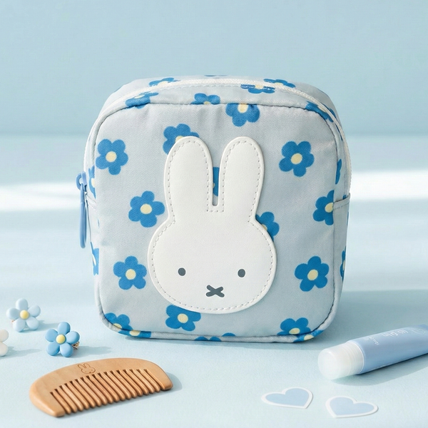 Miffy Mini Storage Bag - Blue Flowers