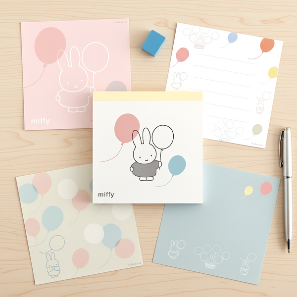 Miffy Square Memo Pad - Balloons