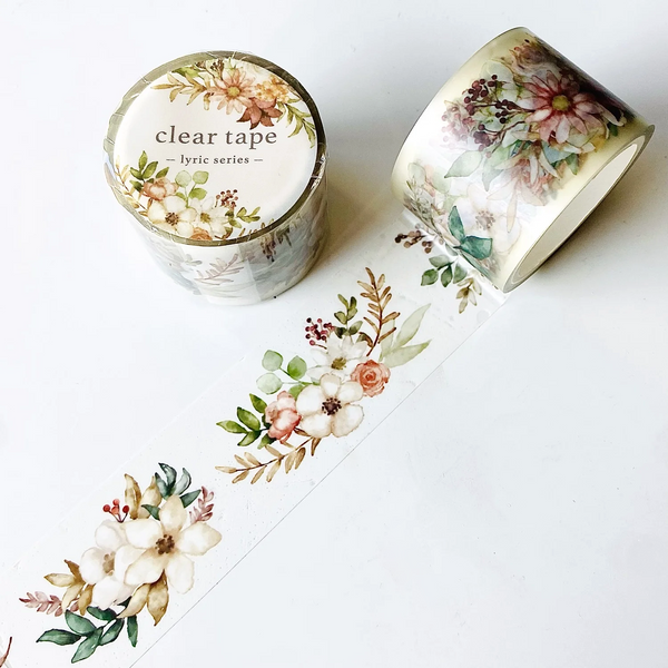 Mind Wave Lyric Series Clear Washi Tape - Flower Bouquet