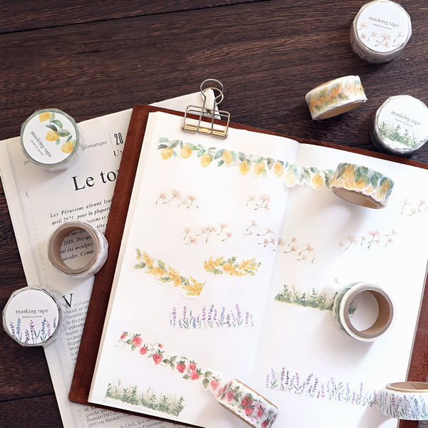 Mind Wave Palette Series Die-Cut Masking Tape - Lemons