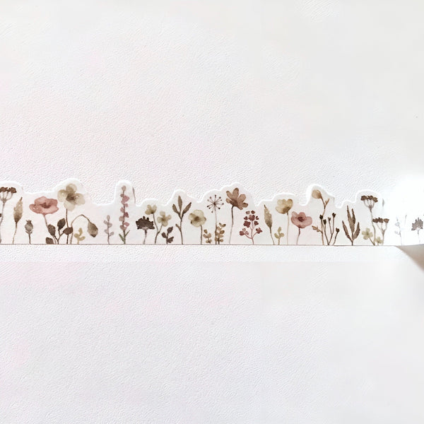 Mind Wave Palette Series Masking Tape - Brown Flowers