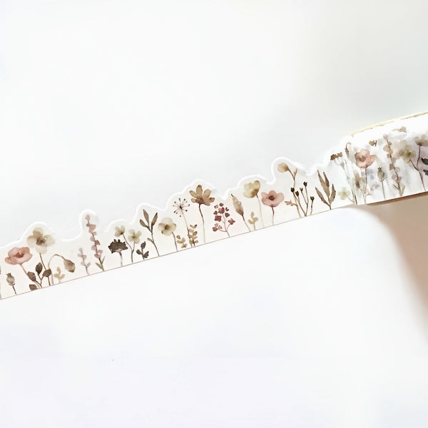 Mind Wave Palette Series Masking Tape - Brown Flowers