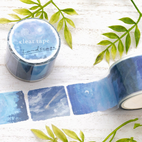 Mind Wave Wide Clear Tape - Landscape - Midnight Moonlight