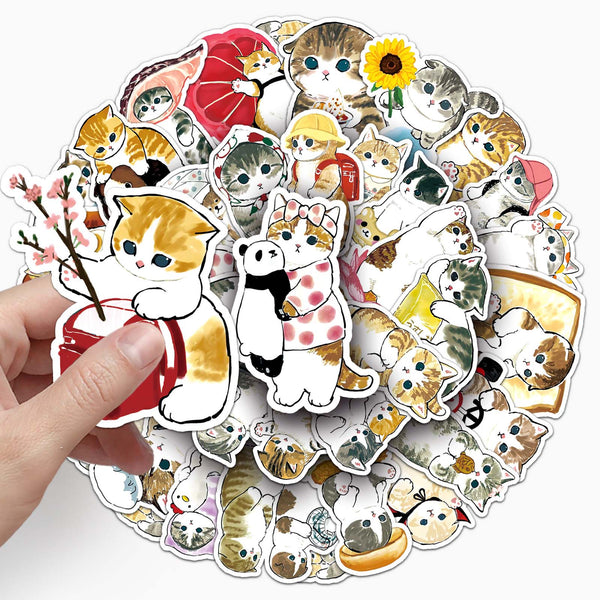 Mofusand Cat Stickers - Set of 50