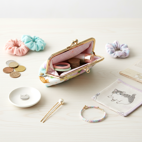 Mofusand Large Kiss-Lock Purse - Cats & Japanese Sweet Treats - Limited Edition