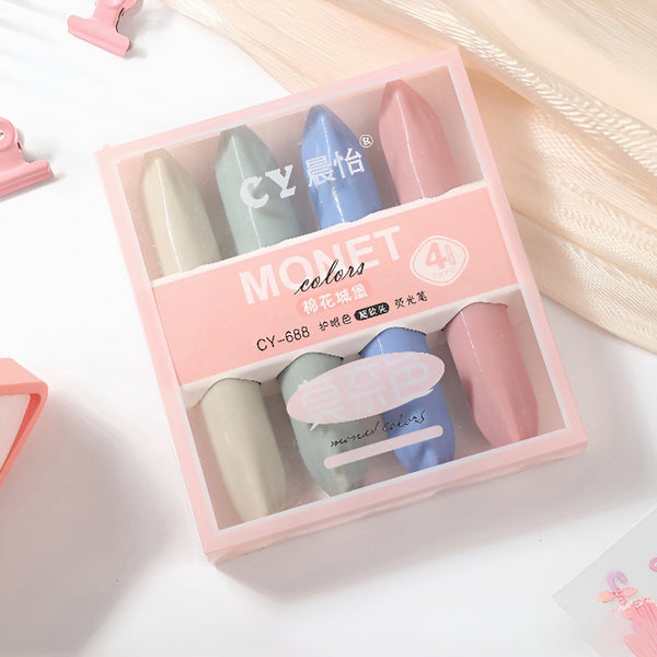 Monet Colors Aesthetic Highlighters - Set of 4