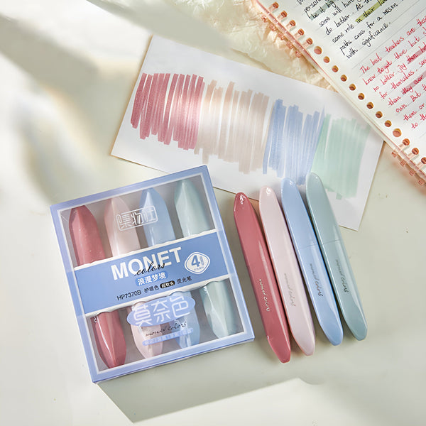 Monet Colors Aesthetic Highlighters - Set of 4