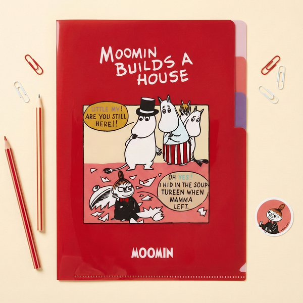 Moomin A5 Folder With Dividers - Moomin Builds A House