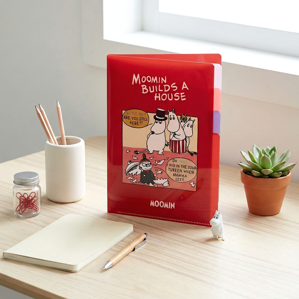Moomin A5 Folder With Dividers - Moomin Builds A House