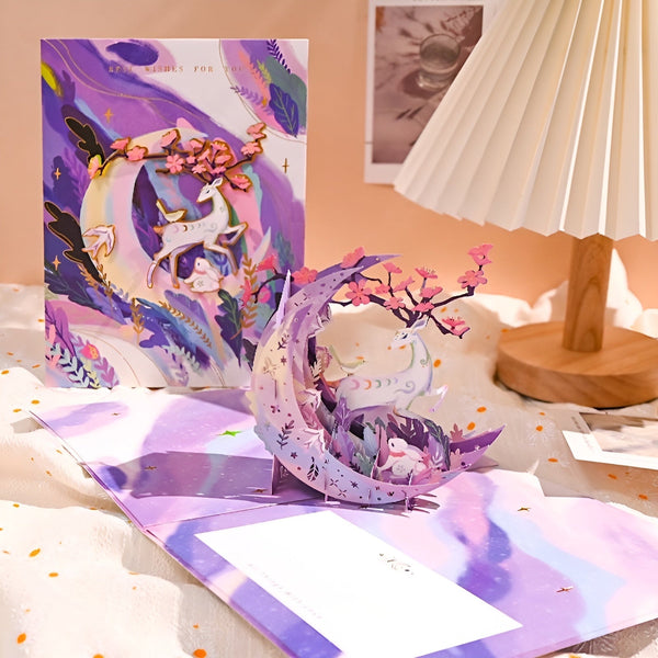 Moonlit Blessings 3D Greeting Card