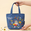 My Neighbor Totoro Embroidered Tote Bag - Flowers