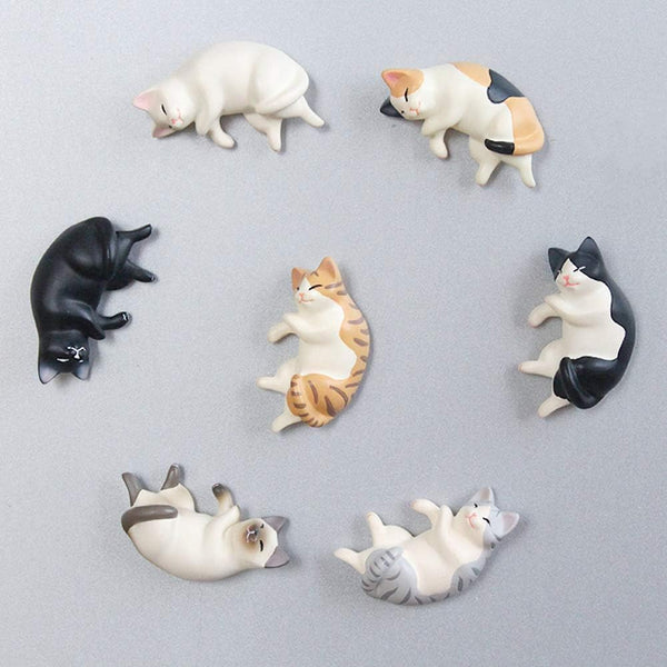Napping Cat Magnets - Set of 6