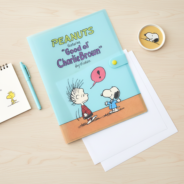 Peanuts Snoopy A4 Folder - Blue