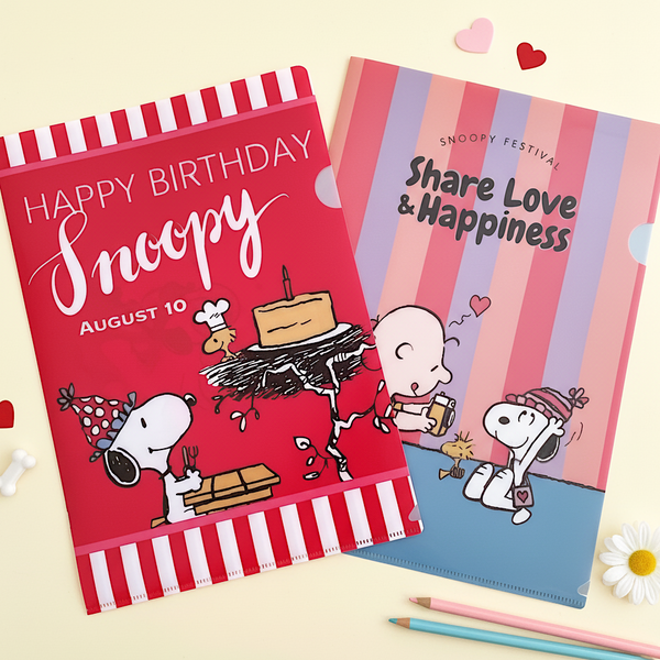 Peanuts Snoopy A4 Folder - Happy Birthday