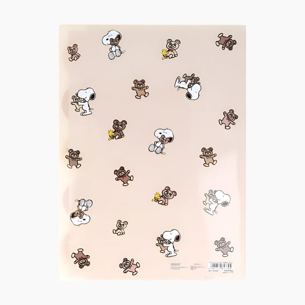 Peanuts Snoopy A4 Folder With Dividers - Snoopy & Cuddly Bears - Brown