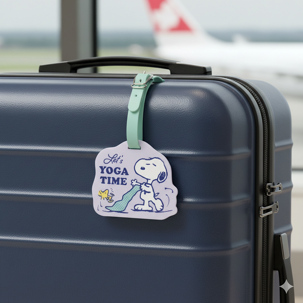 Peanuts Snoopy Acrylic Luggage Tag - Chill Series - Yoga Time