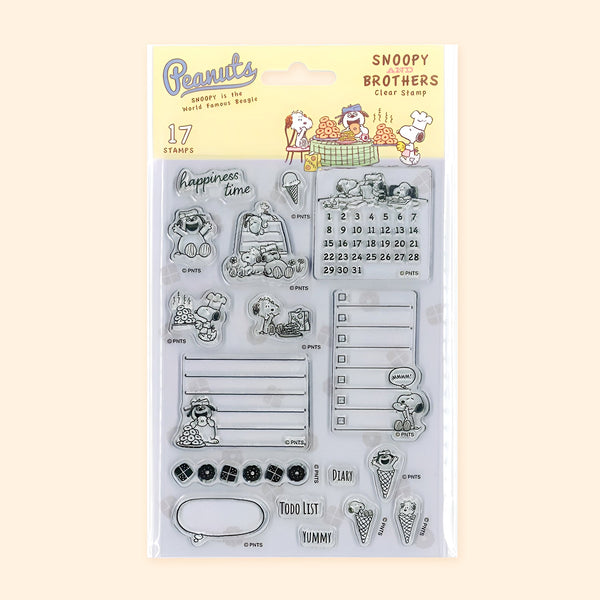 Peanuts Snoopy & Brothers Clear Stamp Set