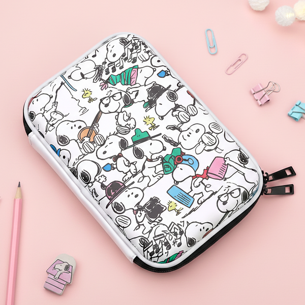 Peanuts Snoopy Hard Shell Pencil Case - Busy Day