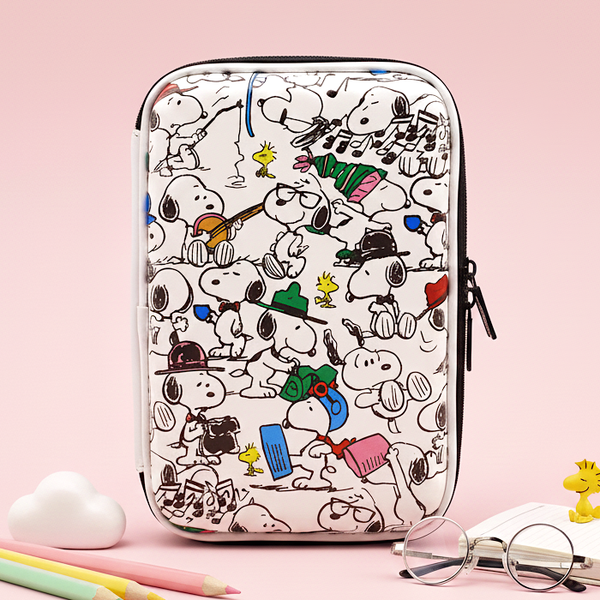 Peanuts Snoopy Hard Shell Pencil Case - Busy Day