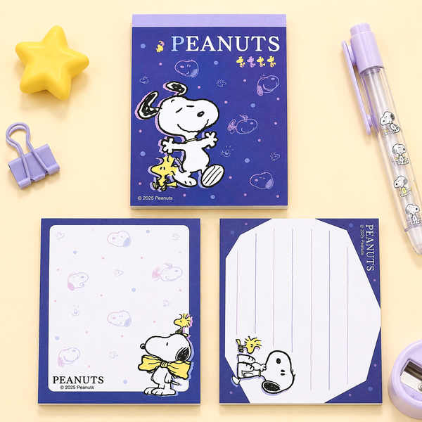 Peanuts Snoopy Memo Pad - Dark Blue
