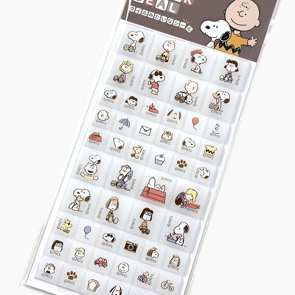 Peanuts Snoopy Drop Block 3D Tile Style Stickers - Limited Vintage Series