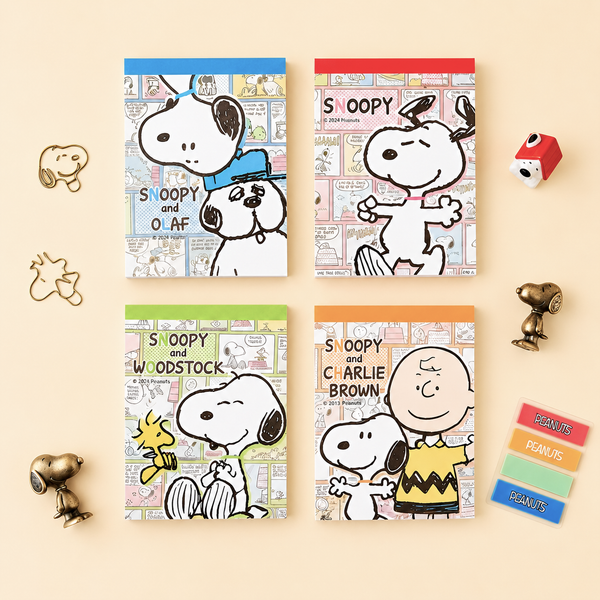 Peanuts Snoopy Memo Pad - Vintage Comics - Limited Edition
