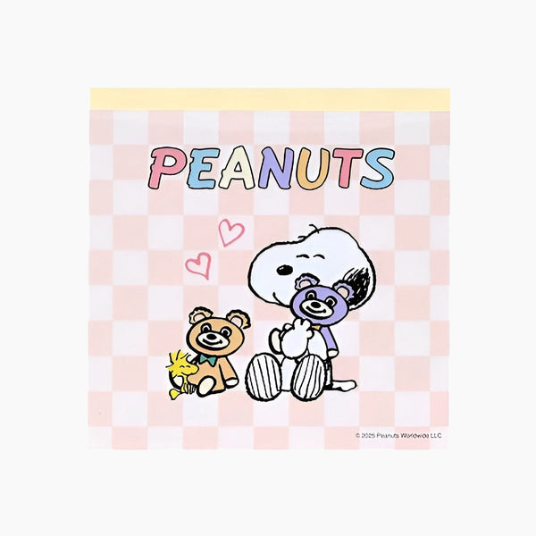 Peanuts Snoopy Memo Pad - Snoopy & Cuddly Bears - Pink