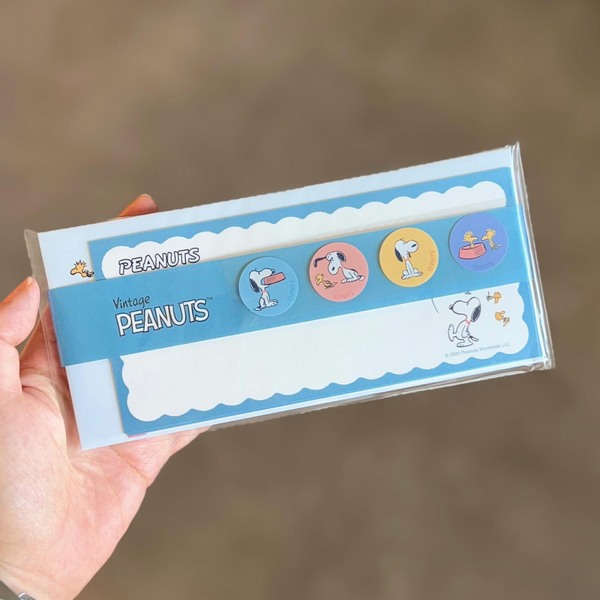 Peanuts Snoopy Mini Letter Set - Limited Vintage Series - Snoopy & Woodstock