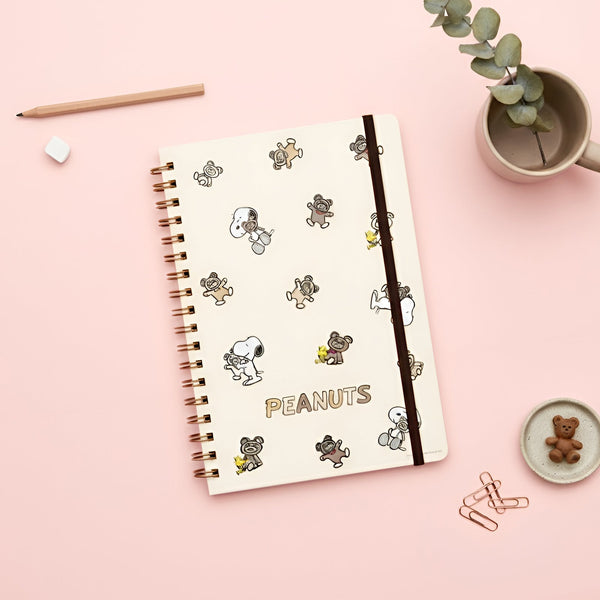 Peanuts Snoopy Notebook - Snoopy & Cuddly Bears - Brown