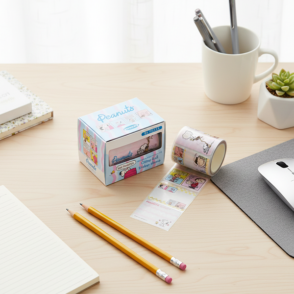 Peanuts Snoopy Petit Collection Masking Sticker Roll - Blue