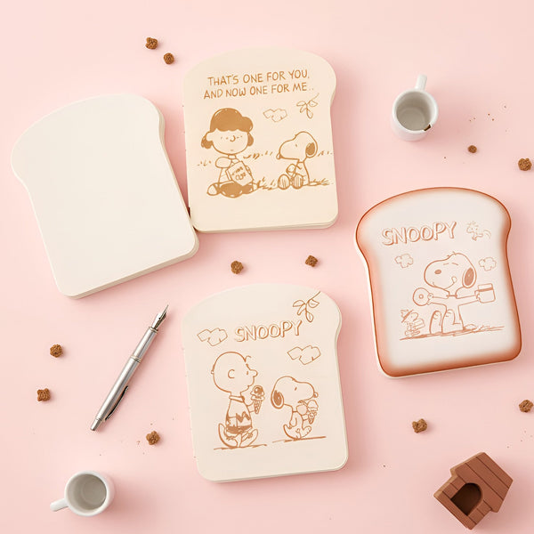 Peanuts Snoopy Puffy Toast Shaped Notebook