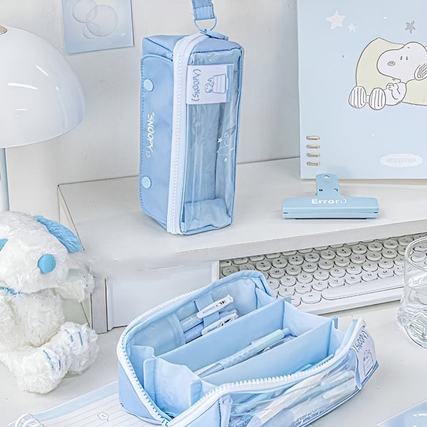 Peanuts Snoopy Large Pencil Case - Limited Rosy Posy Edition