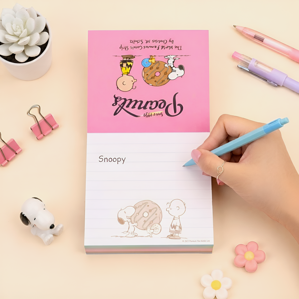 Peanuts Snoopy Square Memo Pad - Donuts - Limited Edition