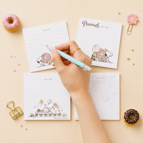 Peanuts Snoopy Square Memo Pad - Donuts - Limited Edition