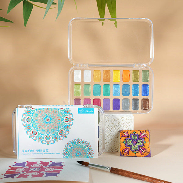 Pearlescent Dreams Watercolor Palette - 24 Color Set