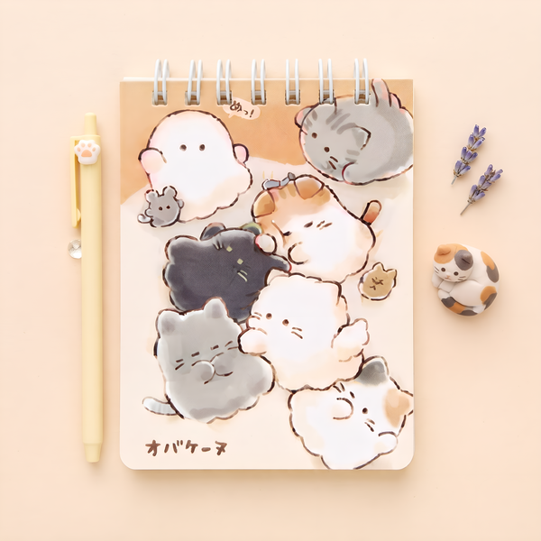Peek-a-Boo Kitty Soft Ring Notepad