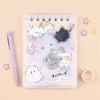Peek-a-Boo Kitty Soft Ring Notepad