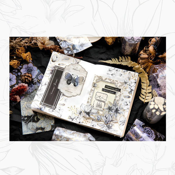 Pencilled Flowers Washi Tapes