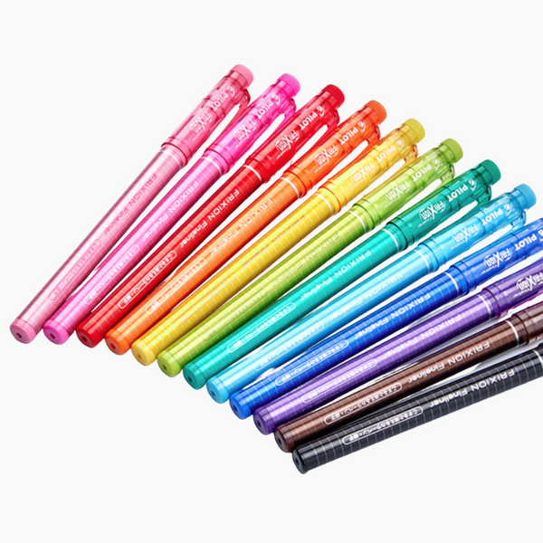 Pilot FriXion Fineliner Erasable Pen - Fine Tip - 12 Color Set