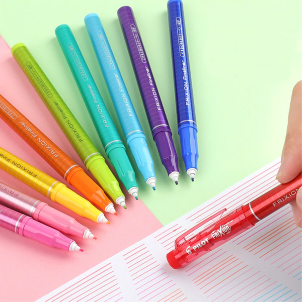 Pilot FriXion Fineliner Erasable Pen - Fine Tip - 12 Color Set