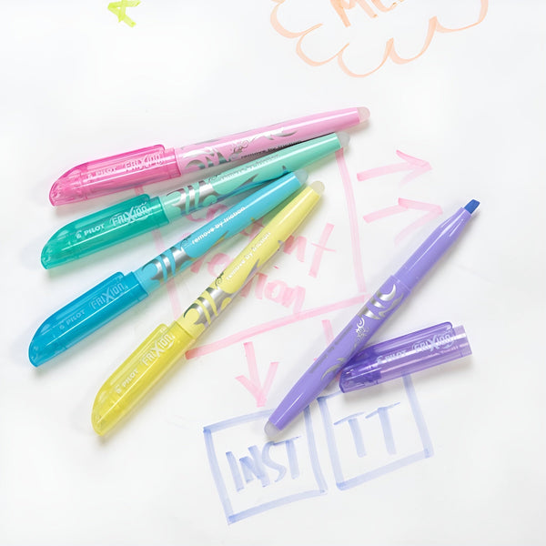 Pilot FriXion Soft Pastel Color Erasable Highlighters - 6 Color Set