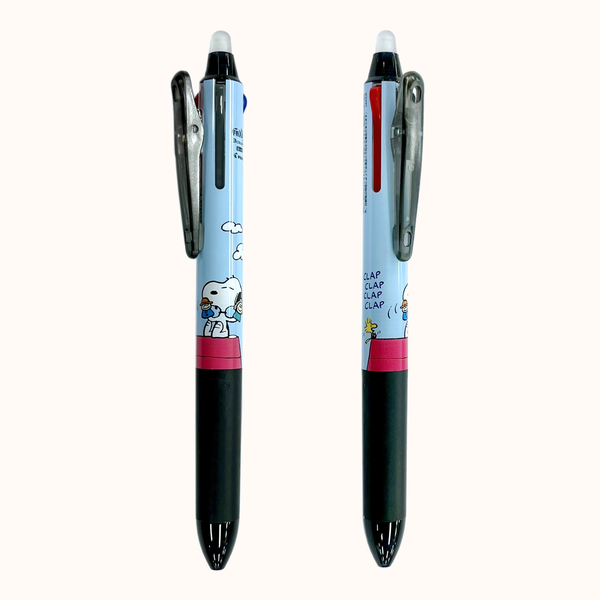 Pilot Frixion Peanuts Snoopy 3-in-1 Multicolor Ballpoint Pen - Limited Vintage Series - Blue & Black