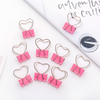 Pink Heart Shaped Binder Clip