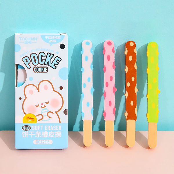 Pocky Shaped Eraser Set