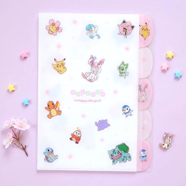 Pokemon A4 Folder With Dividers - Limited Edition - Petal Scatter