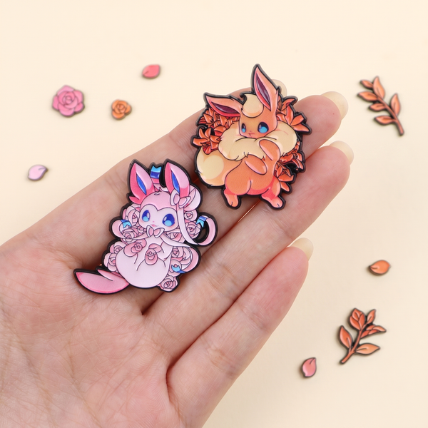 Pokémon Eeveelution Floral Enamel Pin – Floral Series