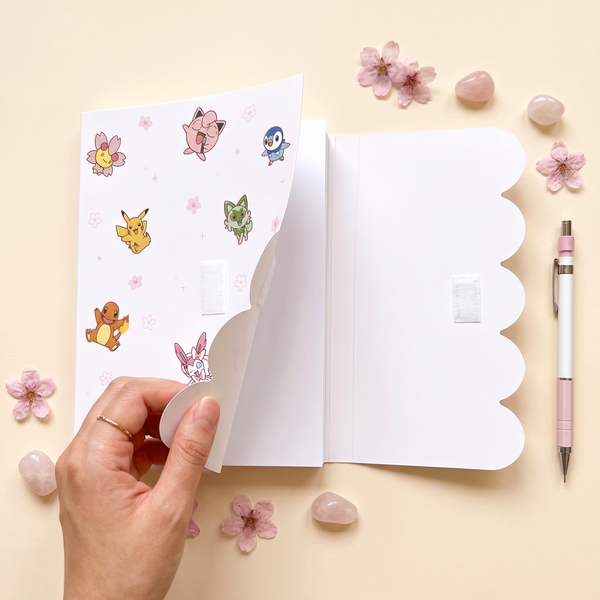 Pokemon Large Memo Pad With Die-Cut Cover - Limited Edition - Petal Scatter